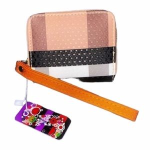 Wristlet Wallet Zip Around/ New with tags / Plaid